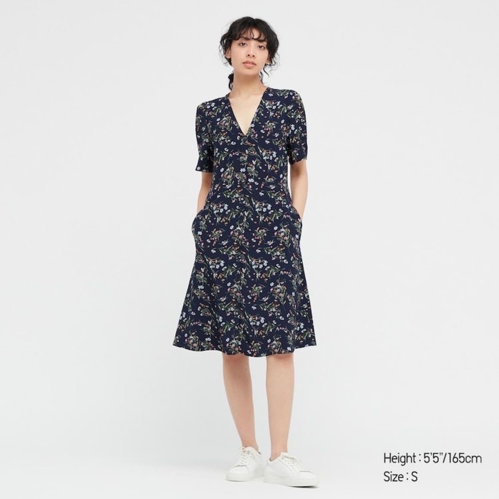 UNIQLO - Navy Floral Mini Dress